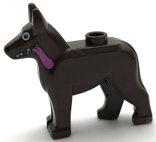 Lego new dark brown - brown, dog