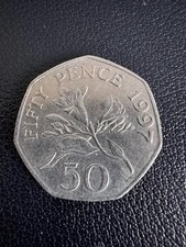Guernsey 50p Pence 1997 RARE