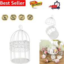 White Wire Mesh Bird Cage
