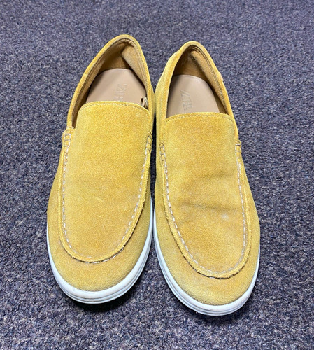 Zara leather slip loafers - zara,