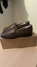 Dune Woven Leather Penny Loafer Size UK 7