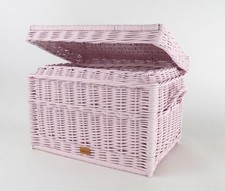 Wicker Pink Crate Laundry