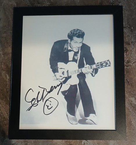 Chuck berry signed - signed, framed