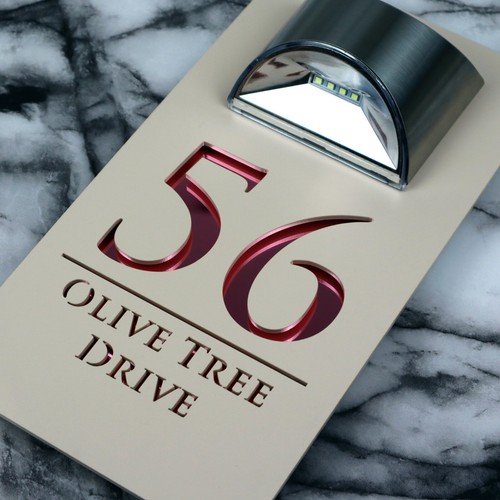 Laser house number plaques - house,