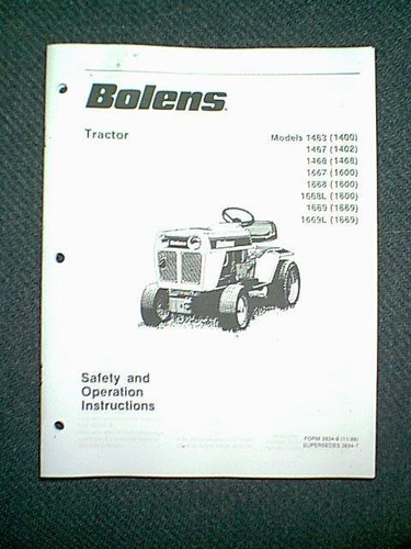 Bolens tractor models 1463 - models,