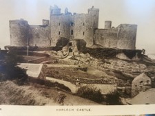Rppc postcards harlech castle - postcards,