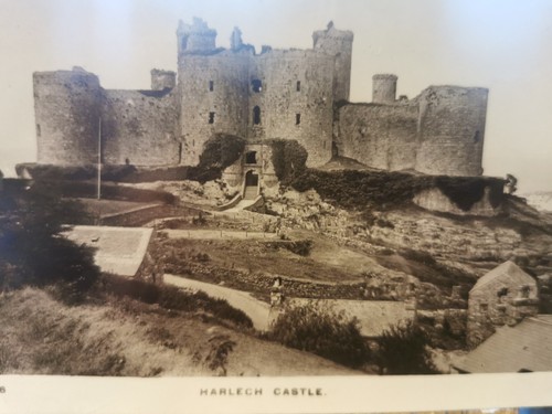Rppc postcards harlech castle - postcards,