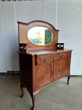 1920's oak mirror back