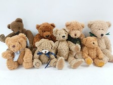 Vintage Bundle of 8 Mixed Plush Teddy Bears Soft Toys Various Sizes and Styles