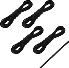 4 Pcs Trampoline Netting Cords, 15Ft Each Black Trampoline Netting Cords Replace