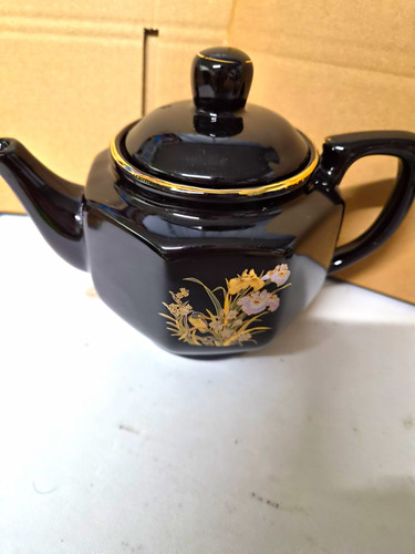 Black gold glossy ceramic - black, &