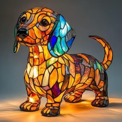 Magimagi dog lamp stained - magimagi,