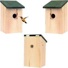 WOODEN BIRDS NESTING NEST