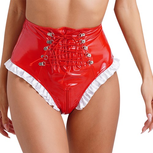 Women glossy frilly - glossy, maid