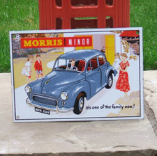 Enamel Sign Morris Minor Original Garnier Rare Pictorial Stunning Motoring Sign