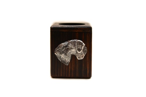 Cesky terrier wooden candle - terrier,
