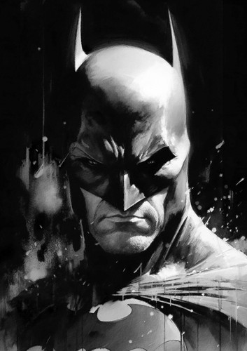 Size batman black and white - black,