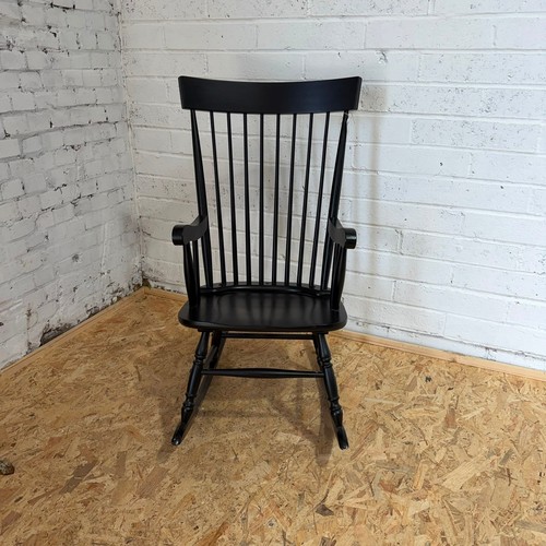 Black painted rocking chair - black,