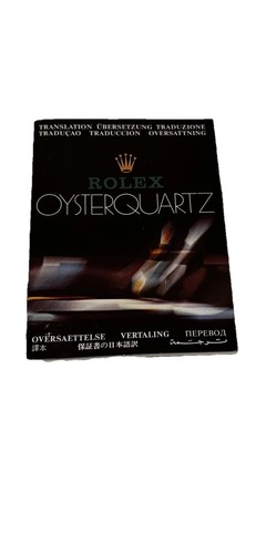 Rolex oysterquartz booklet - oysterquartz,