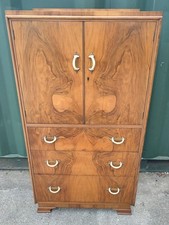 Art Deco 1930's Walnut Tallboy