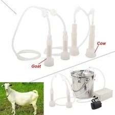 5L Dual Heads Electric Milking Machine Vacuum Pump Cow Goat Milker