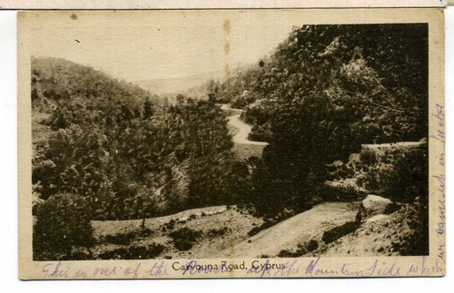 Cyprus postcard carvouna road - postcard,