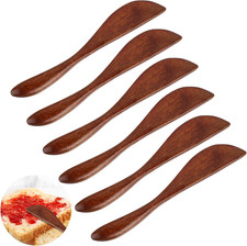 6pc Wooden Butter Knife 5.9"