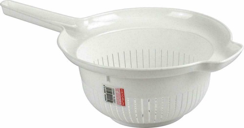 Deep plastic colander - plastic,