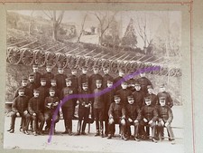 RARE ORIGINAL PHOTO WW1 GROUP ARTILLERY BATTERY BRIGADE  PHOTO MOUNT 16X12 "