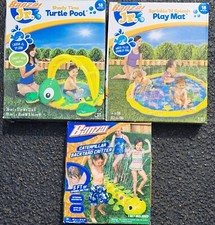 Banzai Baby Pool Sprinkler Pool And 5ft Caterpillar Sprinkler New Boxed