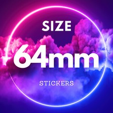 PERSONALISED ROUND PRINTED STICKERS CUSTOM Circle LOGO LABELS BUSINESS GLOSS