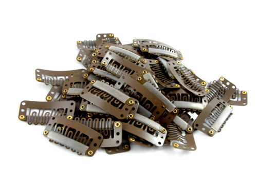 Brown weft clips - x,