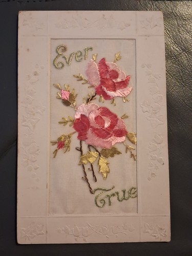 Ww1 silk postcard embroidered - ww1,
