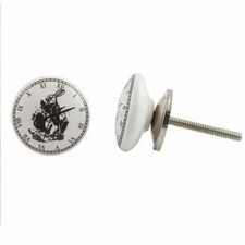 Round Black and White Clock