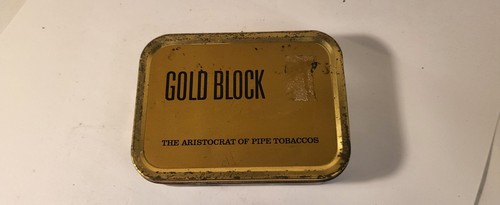 Gold block pipe tobacco empty - pipe,