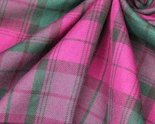 Tartan Fabric - Purple & Green
