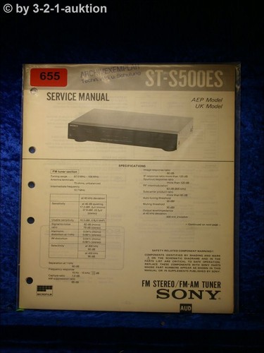 Sony service manual s500es - service,