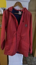 Red Waterproof Hooded Raincoat Adults Unisex Festival and Camping