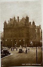 Birmingham The General Post Office B&W Real Photo Vintage Postcard RPPC