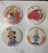 Vintage fireman badges - fireman, x