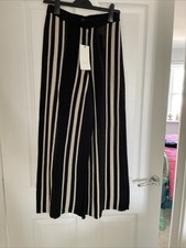 Zara Knit  Strip Trousers Size