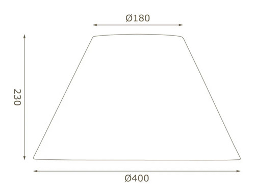 Lampshade cream coolie - lampshade, 16"