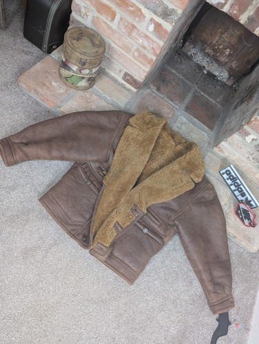 Vintage brown shearling - brown,