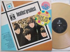 BEATLES GREATEST HOLLAND GOLD VINYL W/ FRENCH IMPORT STICKERS 