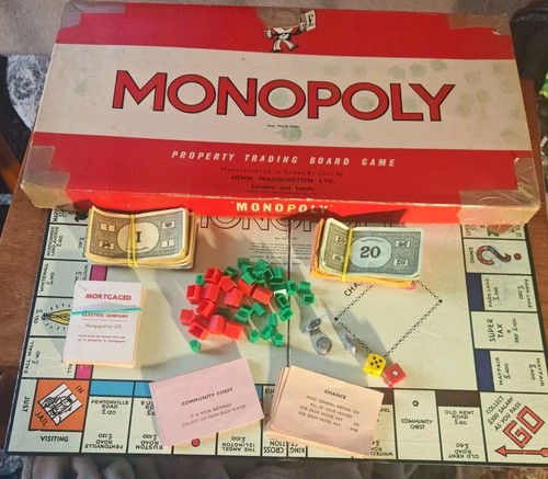 Vintage monopoly board - vintage, game