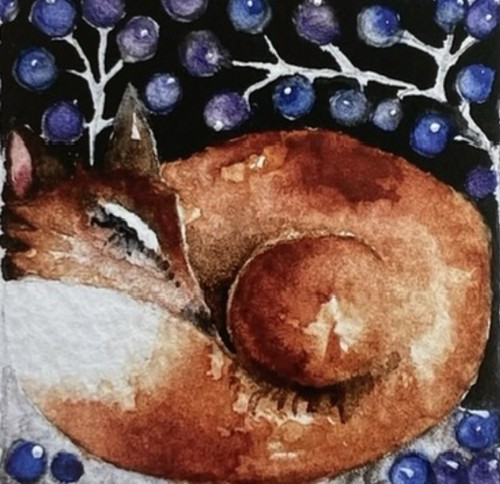 Watercolour whimsical resting - watercolour,