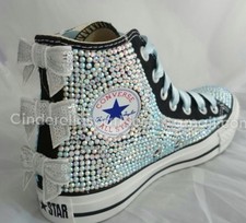 Crystal Custom Converse Rhinestone Bow Sequin Bridal Wedding Prom Trainers