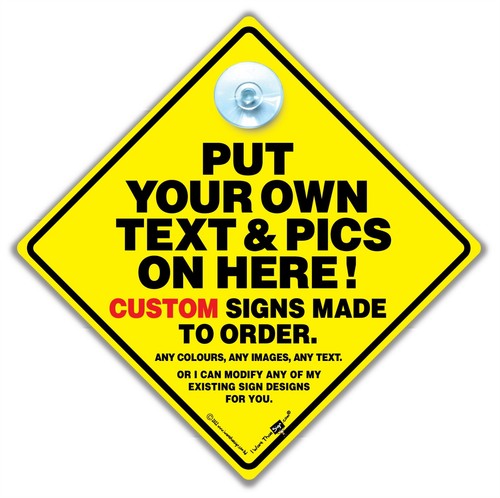 Custom car sign made - sign, order