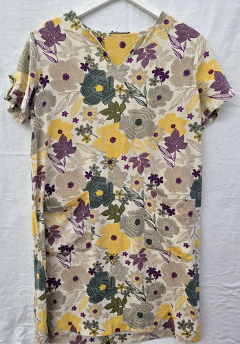 Woman floral linen blend - linen,