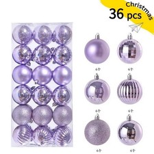 24/36PCs Christmas Decor Hanging Tree Balls Baubles Xmas Party Wedding Ornament
